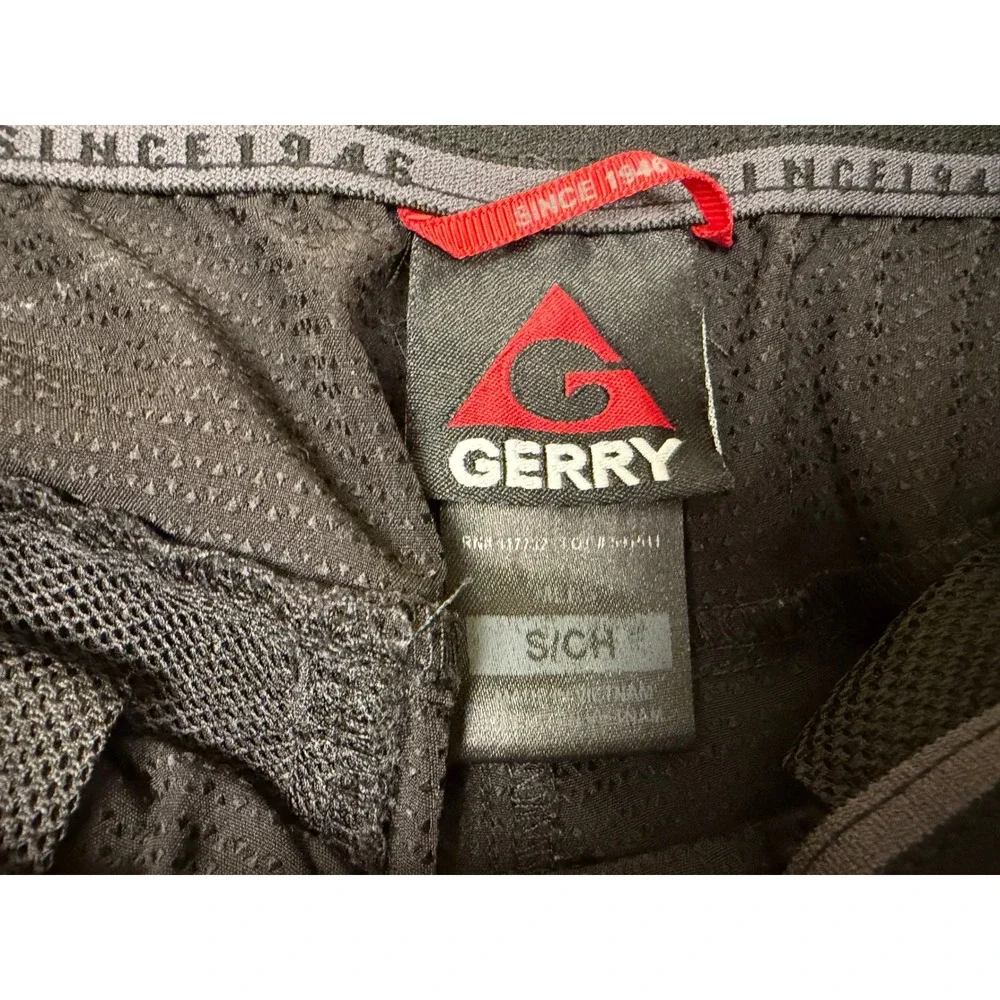 Gerry Mens Black Active Shorts Elastic Waist Drawstring Hiking Training Small